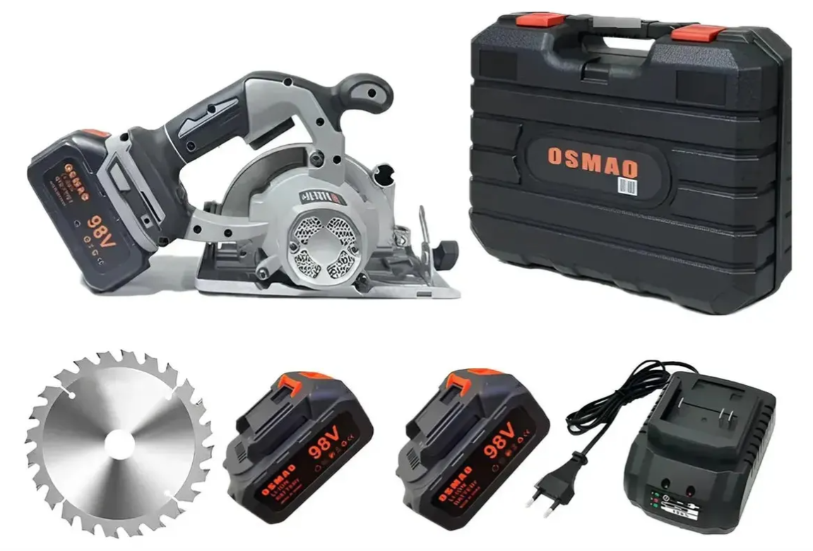 Sierra Circular Inalámbrica Osmao Con 2 Baterías 98v 50 Hz / 60 Hz