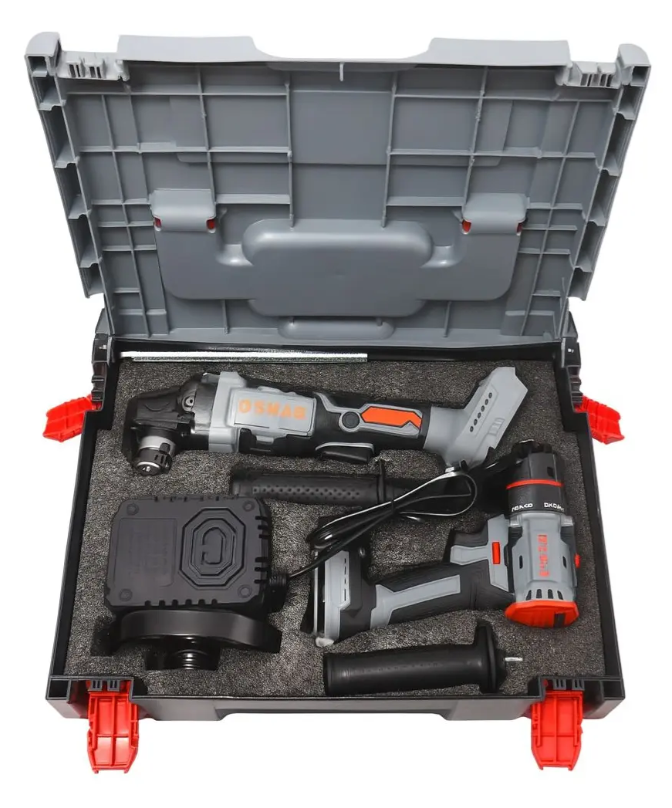 Kit 4pcs Llave De Impacto + Taladro + Rotomartillo + Esmeril Osmao