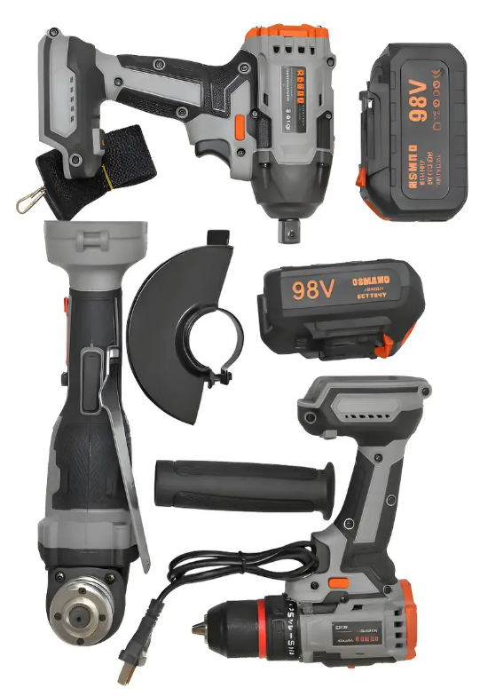 Kit 3 Herramientas Taladro, Llave De Impacto Y Esmeril 98v